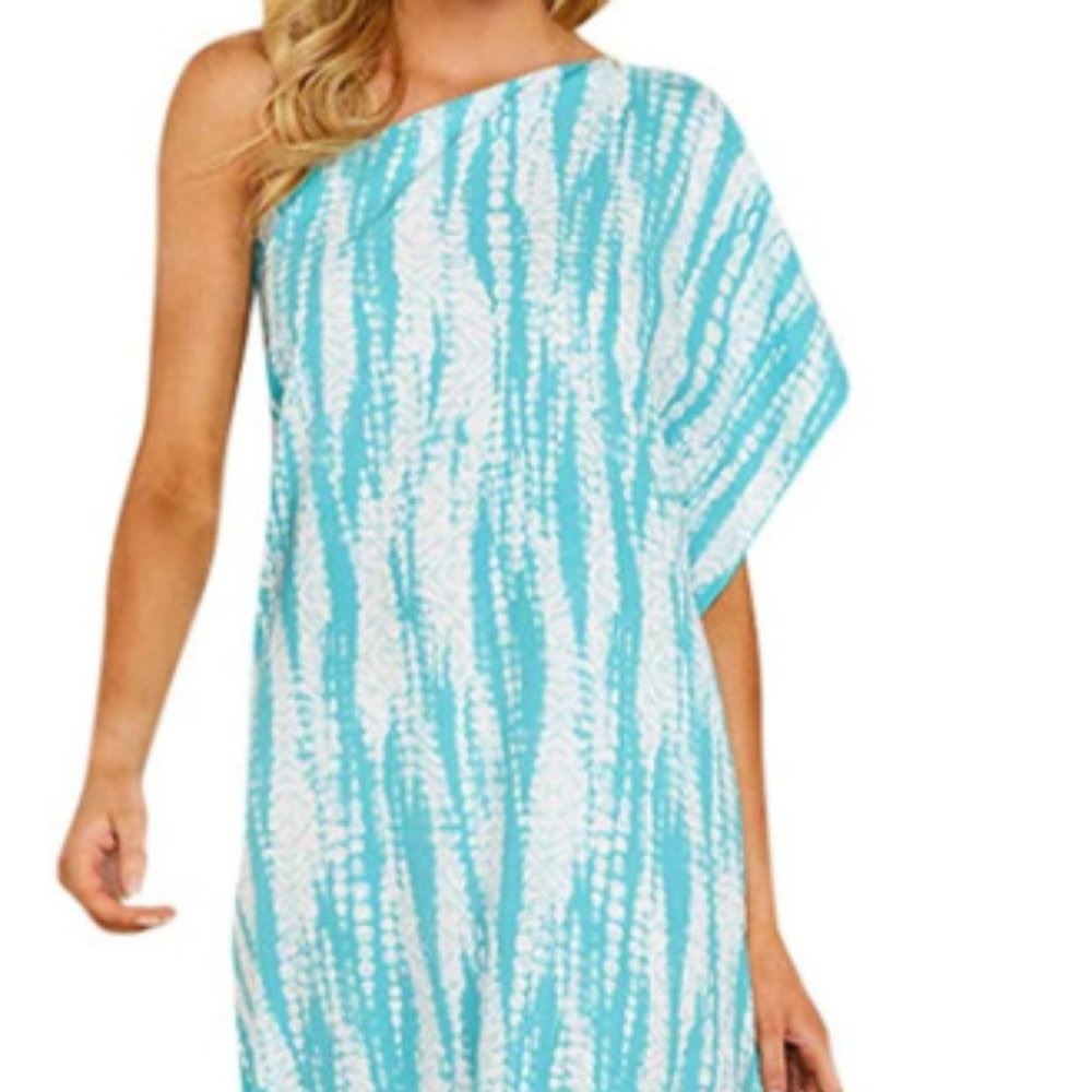 Tie Dye One Shoulder Maxi dress with slit